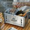 Portable Multifunctional Stainless Steel BBQ Grill & Detachable Charcoal/Wood Stove for Outdoor Camping and Picnics