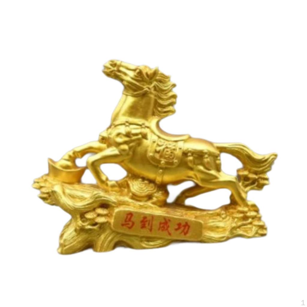 Feng Shui Ornament, Pet Decoration, Horse Figurine for Desk, Shelf, Bedroom Closet