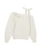 ILLIGO Bloom Bow Off-Shoulder Knit Ivory