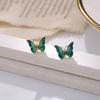 Stud Earrings for Women Enamel Oil Butterfly Earrings Cute Sweet Korean Small Jewelry aretes de pendientes brincos