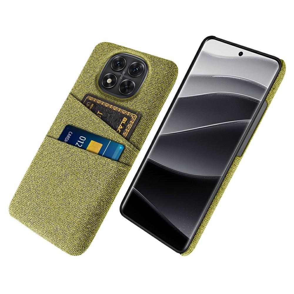 Für Xiaomi Redmi Note 14 Pro 5G/Poco X7 5G Hülle Stoff+Hartes PC Handy-Cover mit Dual-Kartenfächern