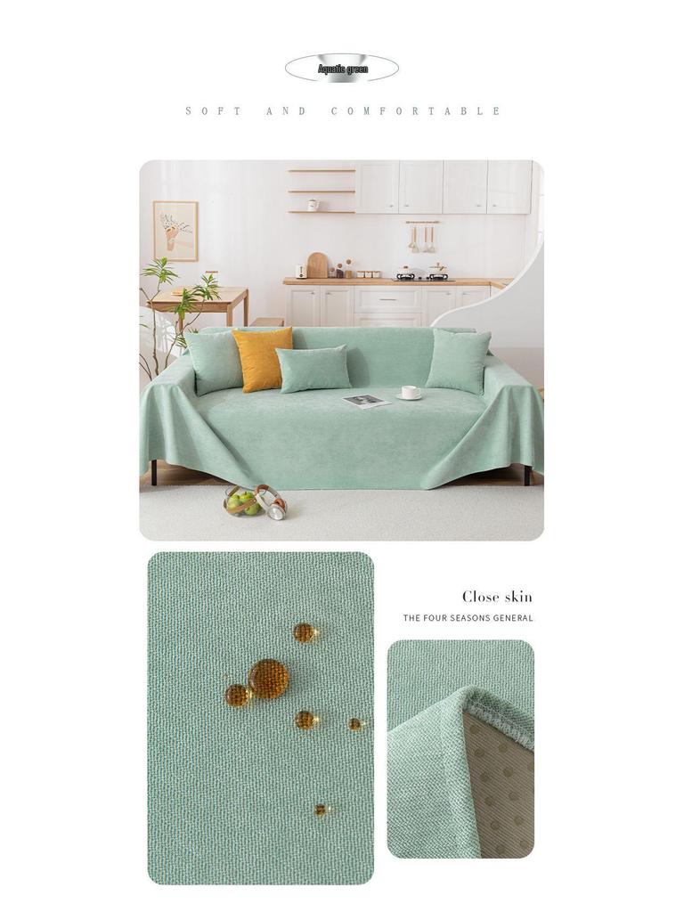 All-Season Waterproof Non-Slip Sofa Cover: Cat Scratch-Resistant, Diaper-Proof, Full Coverage in Nordic Style