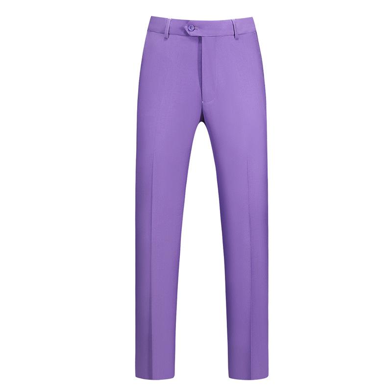 Men's Three-Piece Suit Set with One-Button, Double Vents, and Elastic Waist