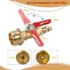 Winterizing Blowout Adapter with Shut Offs Valves, Sprinkler Blowout Adapter with Quick Connect Plug to 3/4 Garden Hose