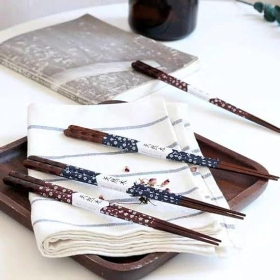 Chopsticks two pairs set couple wooden pair total length 23cm Japanese style not dishwasher safe wedding gift celebration present my