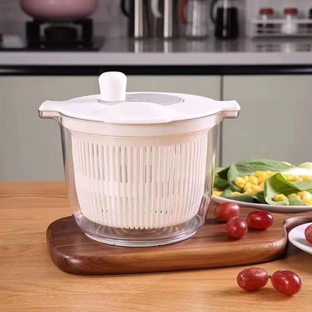 Large Capacity Salad Dryer 2 In 1 Greens Washer Dryer Practical Food Strainer  Leafy Greens