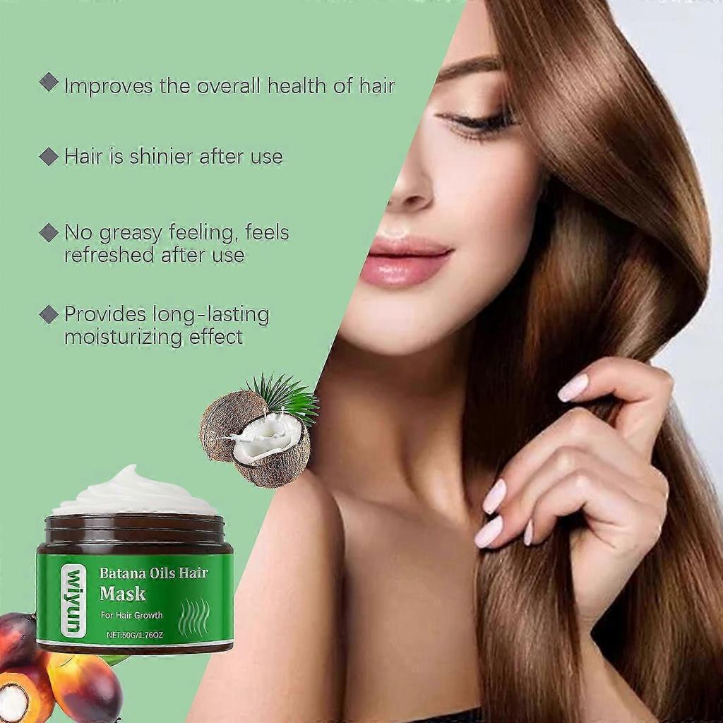 Wiyun Batana Oil Hair Moisturizing Hair Mask, Improve Hair Quality, Moisturizing, Smooth and Smooth Hair Care Hair Mask