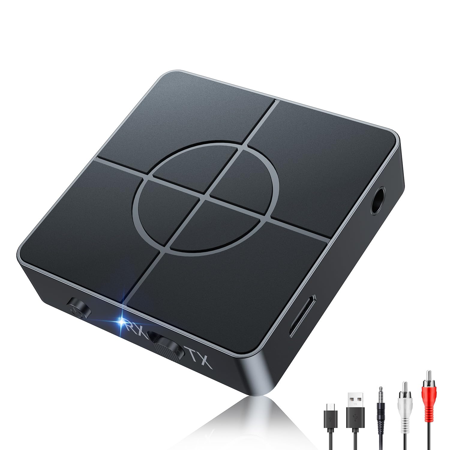 

Transmitter Receiver low easy Bluetooth transmitter transmitter Optical digital compatible Communication distance 20M 13 hours continuous operation 2 чорний