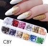 1 Box Irregular  Sparkly Foil Nails Sequins Nail Glitter Flakes Nail Art Decor DIY Manicure Accessories