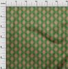 oneOone Cotton Flex Green Fabric Asian Suzani  Quilting Supplies Print Sewing Fabric By The Yard 40 Inch
