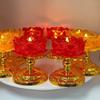 2Pcs Creative Electronic Lotus Lamp Ornament Lotus Shaped Swing Flameless Candles  Home Decor
