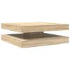 VidaXL Table basse rotative à 360 degrés chêne sonoma 90x90x34,5 cm, table d'appoint, table de salon, table basse moderne, 3321353