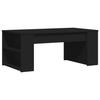 VidaXL Coffee Table, Side Table with Storage, End Table, Living Room Furniture, Modern, Black Wood 831854