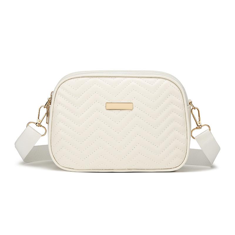 Women's Bag Spring and Summer New Fashion Shoulder Bag Crossbody Simple Wave Embroidery Camera Bag