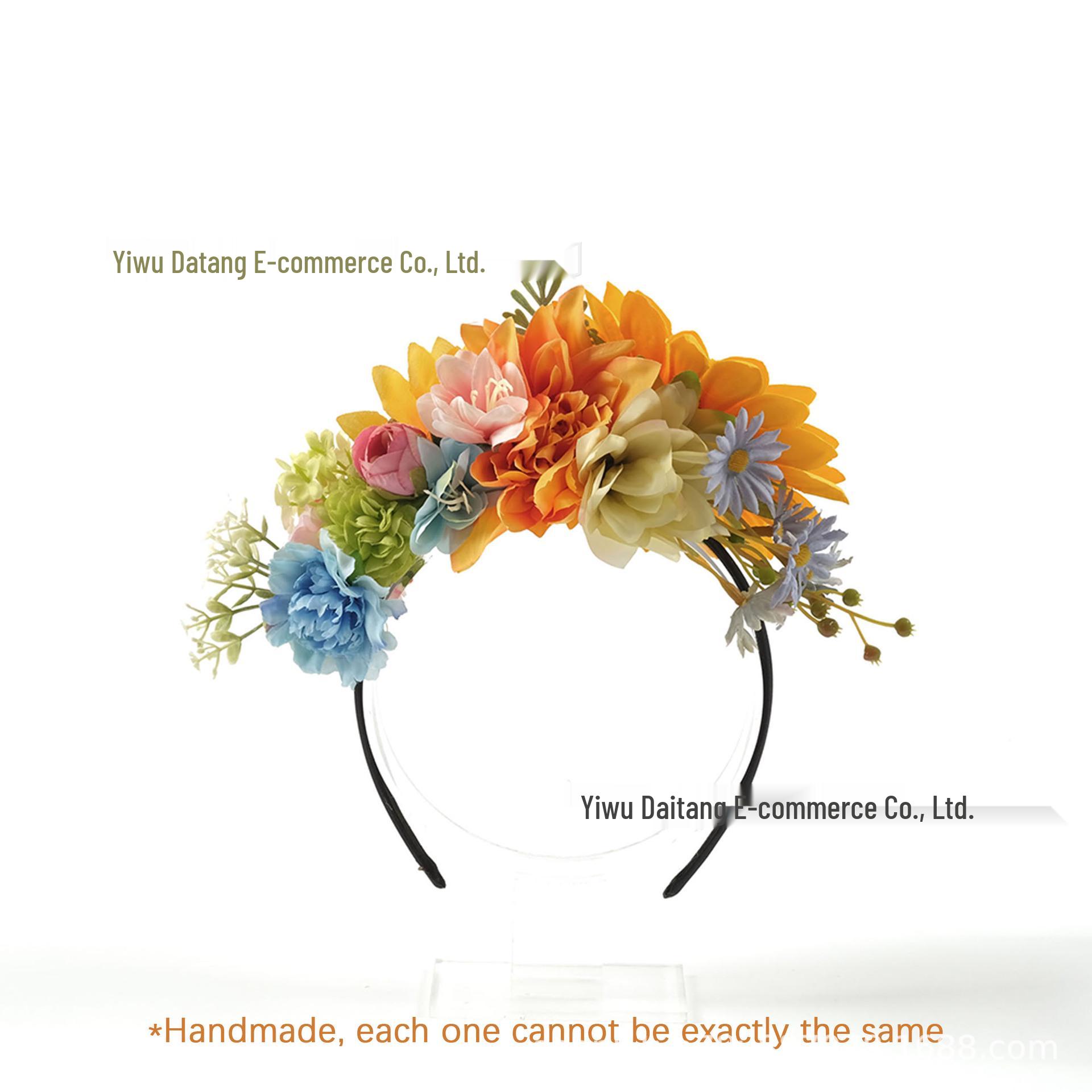 

INS Style Autumn Floral Sunflower Rose Hairpin: Double-Sided, Perfect for Christmas Parties