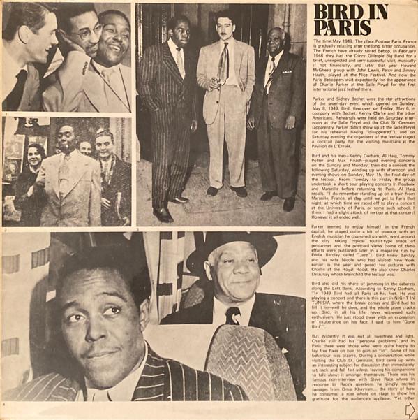 

LP Пластинка ЧАРЛИ ПАРКЕР - Птица в Париже 118 SPOTLITE 1971 Великобритания Джаз Б/У