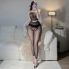 Sexy underwear Sexy temptation Hollow net clothes Women's perspective split onesie Passion open backless uniform Women