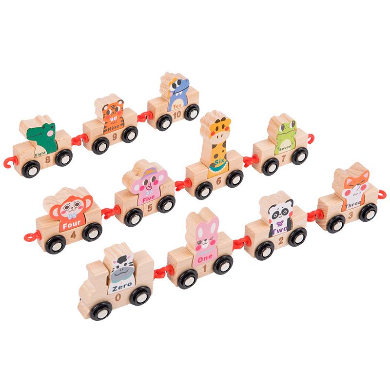 

Магнитный Деревянный Поезд: Обучающие блоки с животными и цифрами для детей 3-6 лет