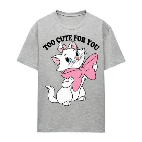 The Aristocats Womens/Ladies Too Cute For You Marie Heather Valentine`s Day T-Shirt