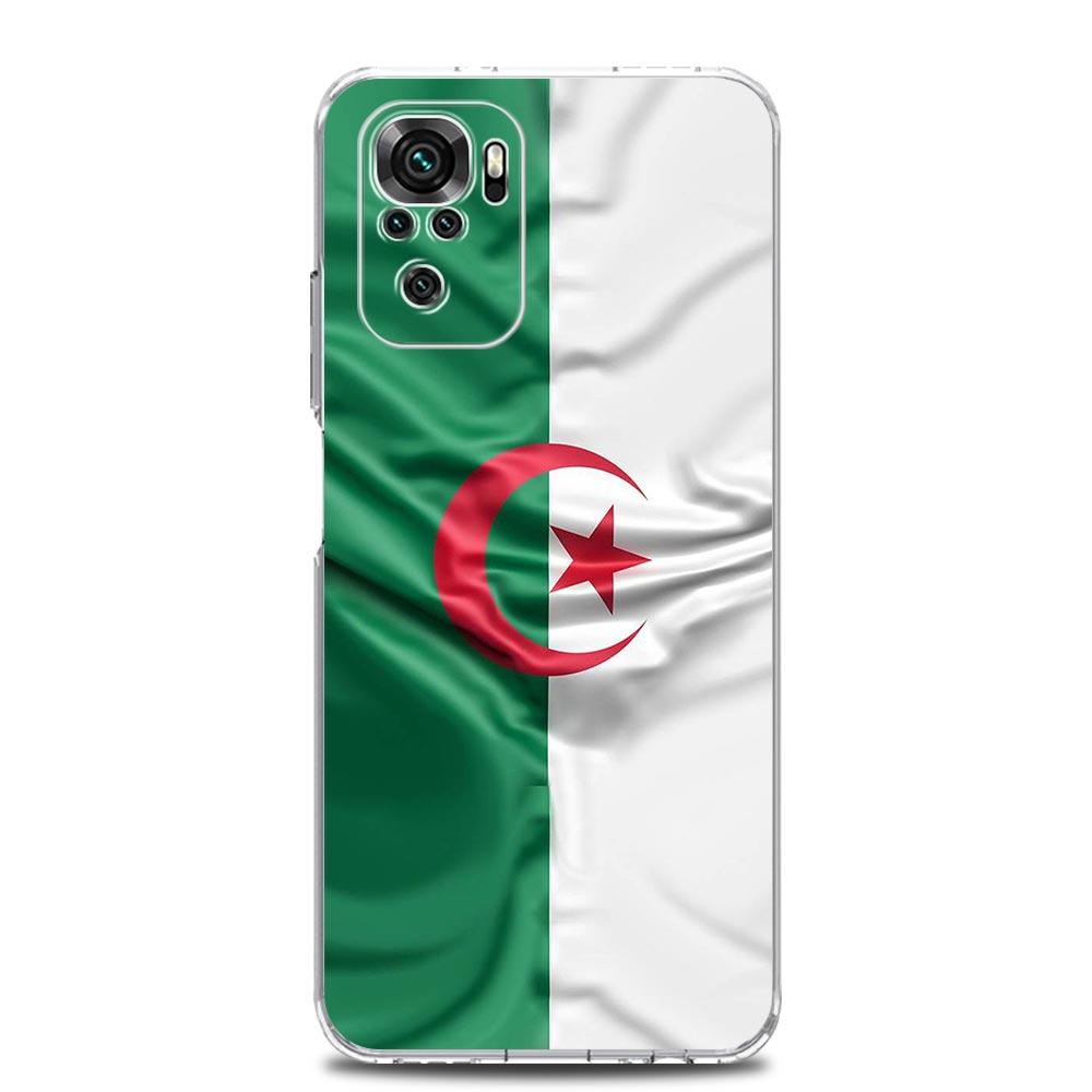 

Чехол для телефона с флагом Алжира для Xiaomi Redmi Note 13 12 5G 9S 9 8 10 11 Pro Plus 4G 9T 13C 12C10C 9C 9A 7 Pro, прозрачный чехол Note 12 Pro 5G