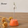 Place Card Holder Wood with Metal Clip, Small Table Number Name Sign Waterproof Wooden Clip Holder, Memo Note Photo Stand for Wedding Party Restaurant