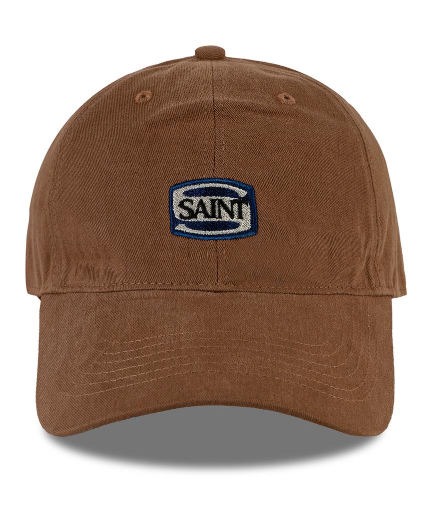 Wig Saint Block Logo Cotton Peach Ball Cap - Beige