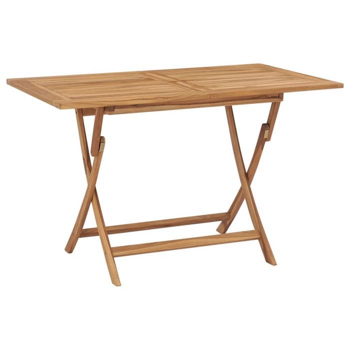 VidaXL Table pliable de jardin 120x70x75 cm Bois de teck solide