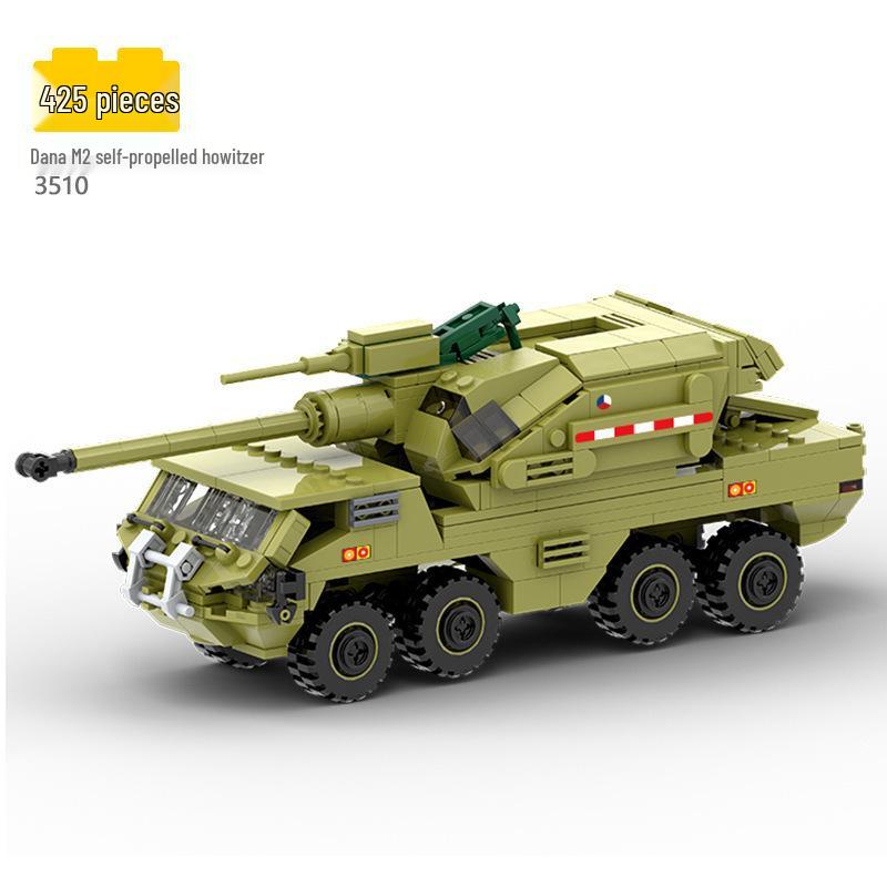 Military Series Tank Armored Vehicle Model Building Blocks for Kids – 61-Piece Toy Set