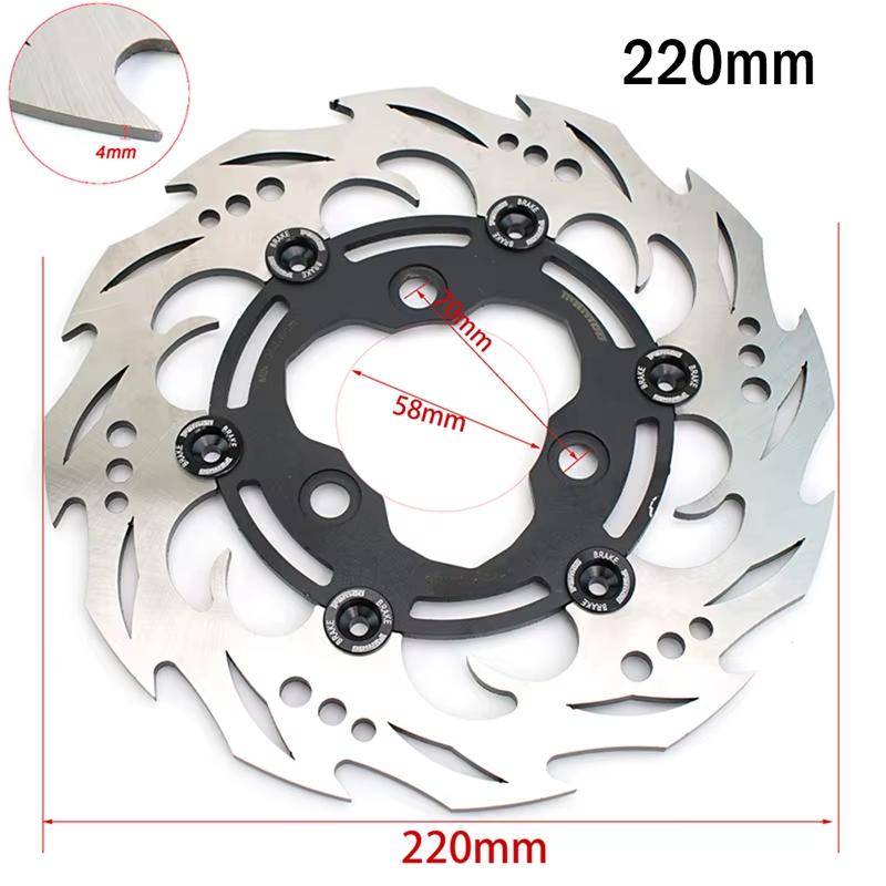 Motorcycle 82mm Radial four piston RPM brake calipers pump 220mm featured brake discs For surron yamaha sherco Pitbike Moped чёрный