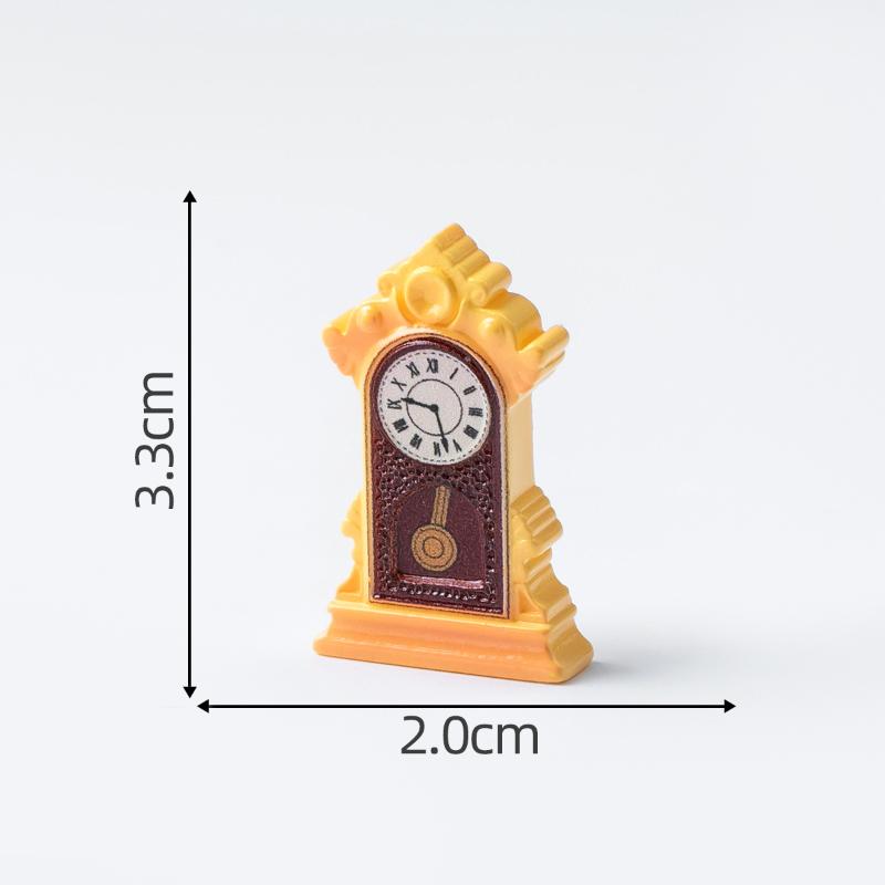 1/8 szt. Akcesoria do domku dla lalek 1:12 Domek dla lalek Miniaturowy zegar ścienny Europejski Vintage Zegar Model mebla Dekoracja Zabawka