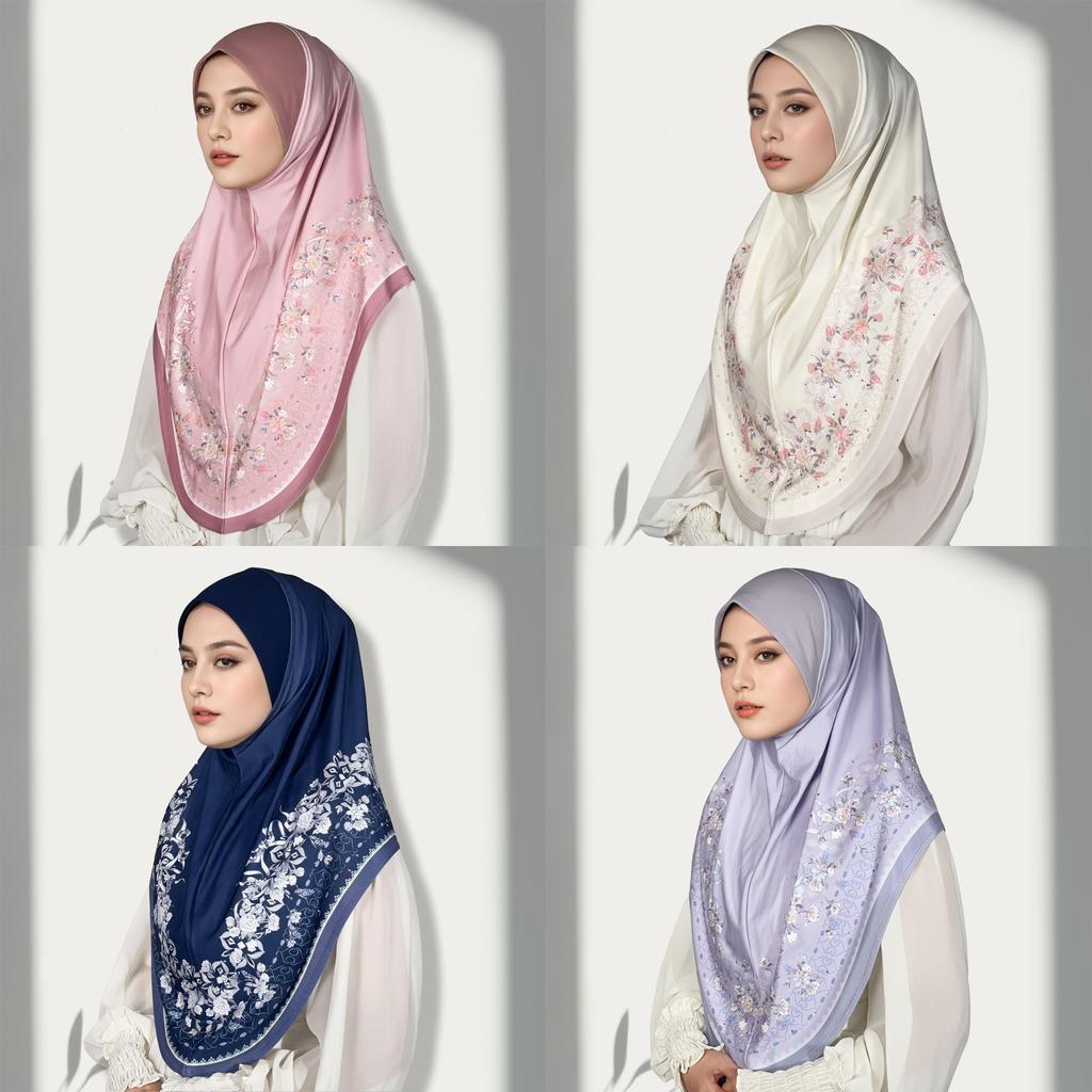 Ethnic Women Headscarf With Crystals Cotton Summer Fashion Wrap For Casual Wear