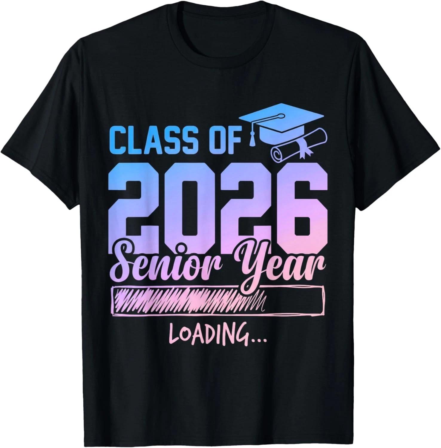 Class of 2026 Senior Year Loading Funny Senior 2026 Tie Dye Gift Unisex T-Shirt S