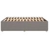 Bed Frame without Mattress Taupe 140 x 190 cm Fabric