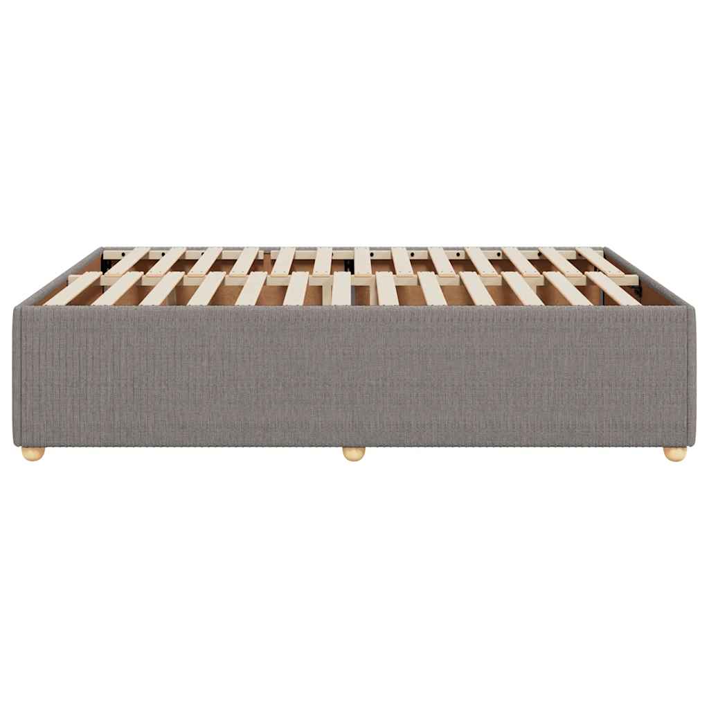 Bed Frame without Mattress Taupe 140 x 190 cm Fabric