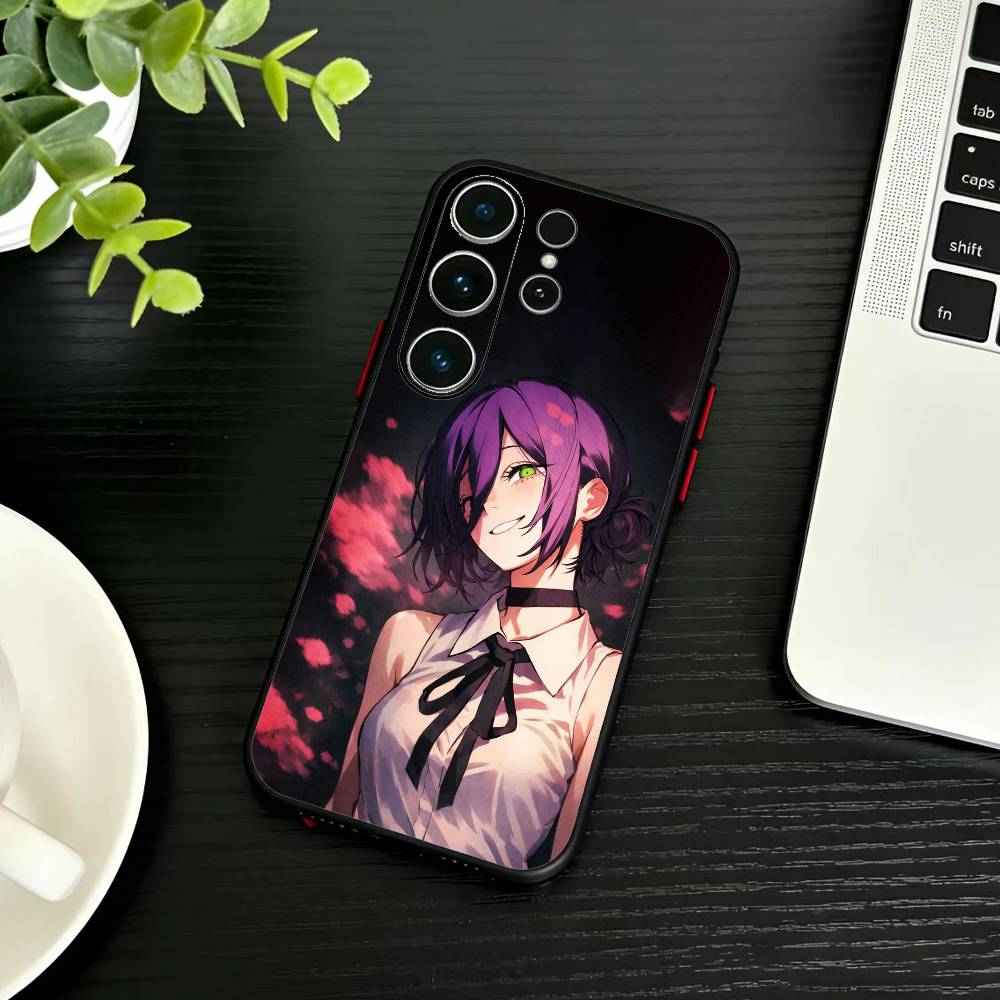 R-Reze C-Chainsaw Man Phone Case For Samsung S26,S25,S24,S23,S22,S21,S20,Ultra,Plus,FE Black Soft Cover