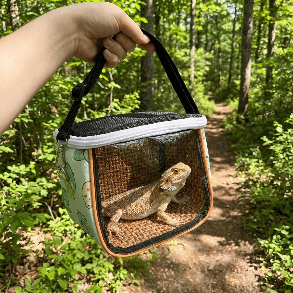 Breathable Pet Travel Bag Cooling Lizard Outdoor Bag Lightweight Hamster Carrying Pouch Vet Visit