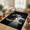 Personalized Crystal Velvet Carpet,Bruno Mars Custom Printed Name, Plush Area Rug For Home Indoor Decor
