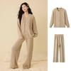 Womens Soft Fleece Pajama Set Long Sleeve Top Pants Warm Cozy Sleepwear Fall Winter Home Or Light Outdoor Wear