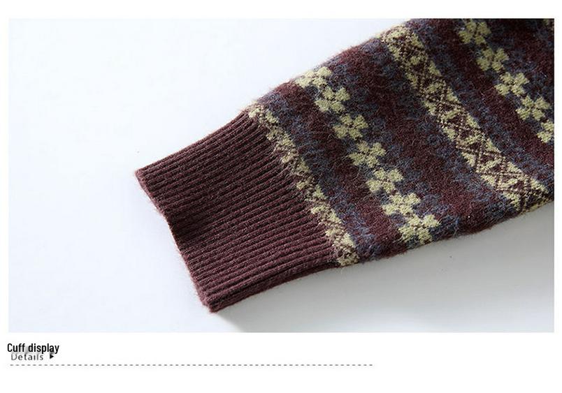Mother's Winter Plus Velvet Sweater: Stylish, Fashionable, and Warm Base Layer for Middle-Aged and Elderly Women.