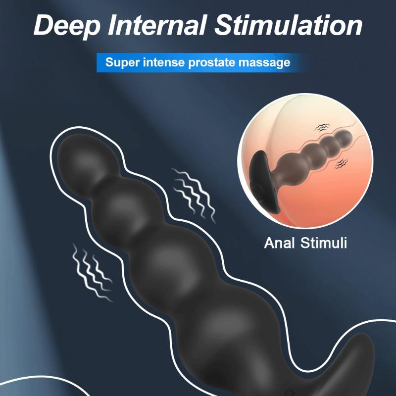 New Anal Bead Anal Plug Vibrator Sex Toys for Women Vagina Clitoris Stimulator Vibrating Butt Plug Male Prostate Massager Sextoy Insert Vibrating Egg
