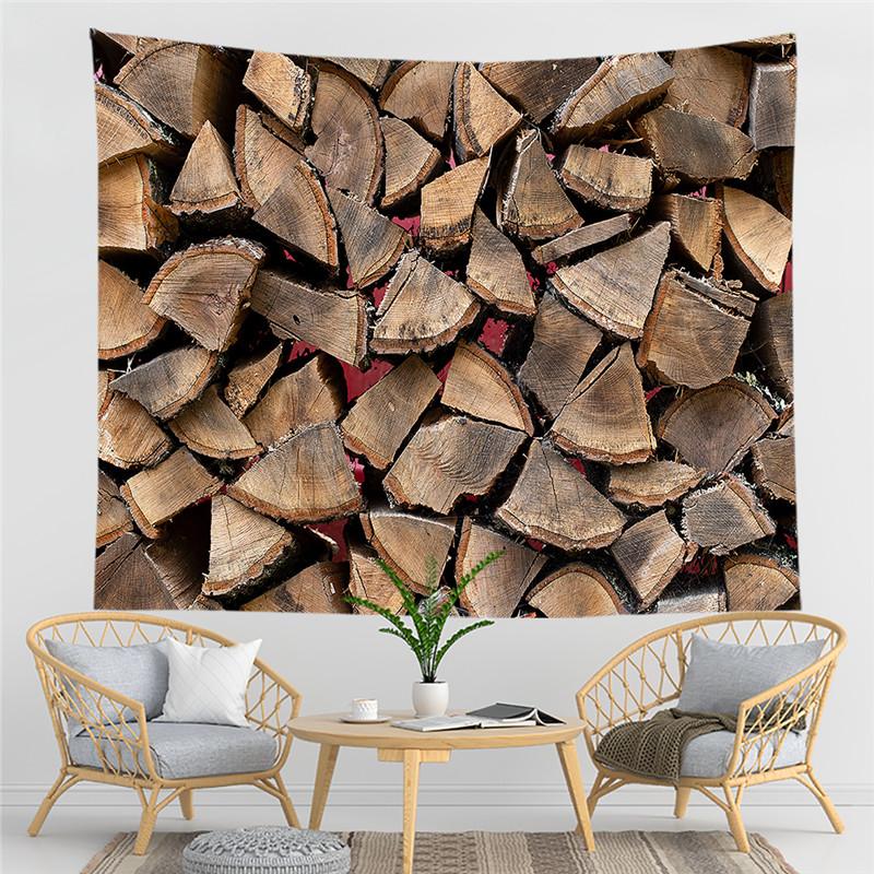 Geometric Wood Pattern Tapestry Northern Europe Style Tapestry Hippie Home Living Room Bedroom Decoration Psychedelic Tapestries