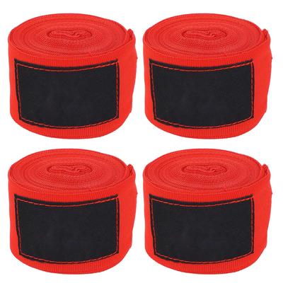 4pcs Sports Hand Wraps Elastic Boxing Handwraps Breathable MMA Boxing Hand Wraps for Men Women Red 5M