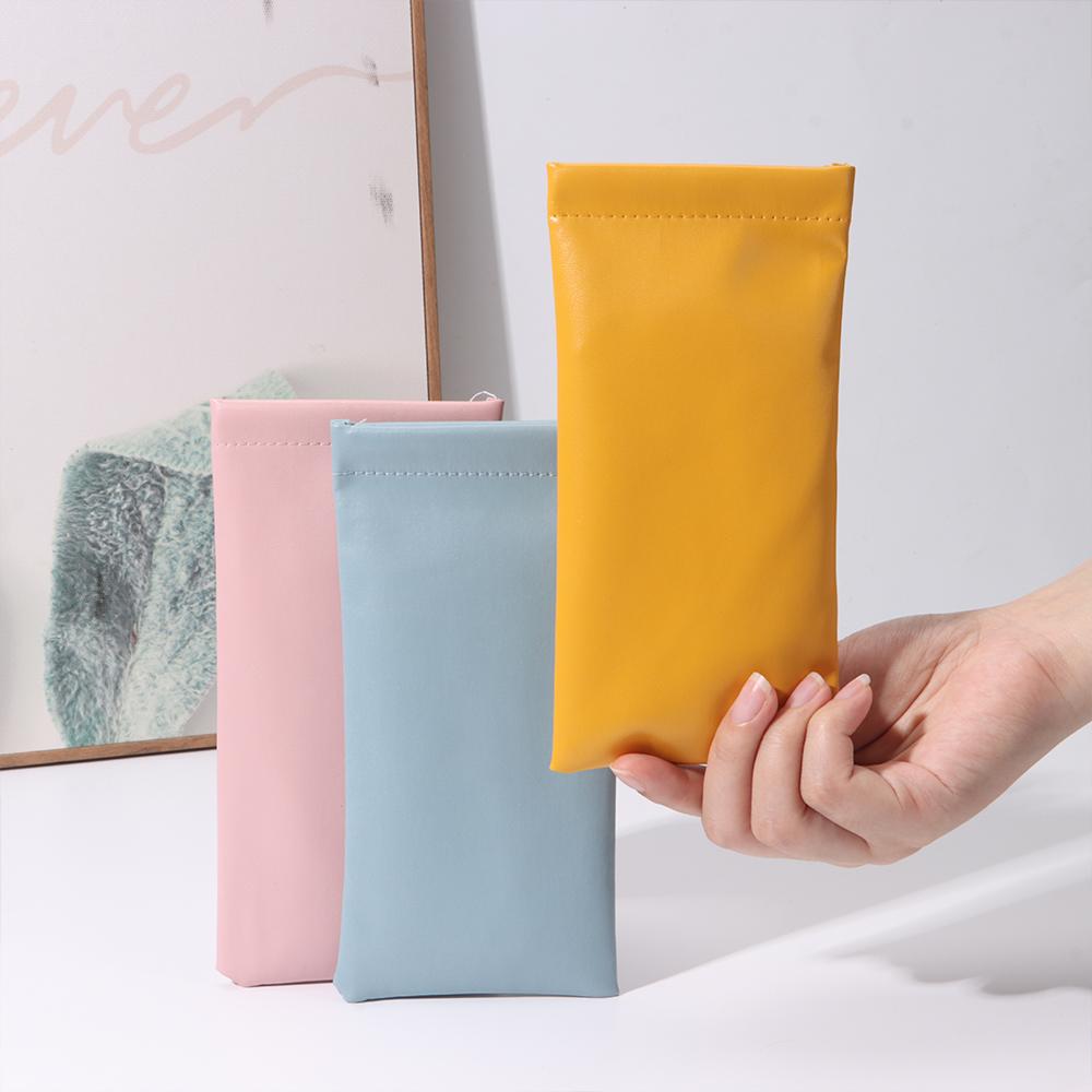Soft Leather Eyewear Storage Bags PU Waterproof Bag Case Gifts Sun Glasses Pouch