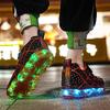 Adidași Luminoși Strălucitori pentru Copii Fete Patine cu Role Pantofi Luminoși Nouă Modă Copii Fete Încărcare USB Pantofi LED Băieți Respirabili