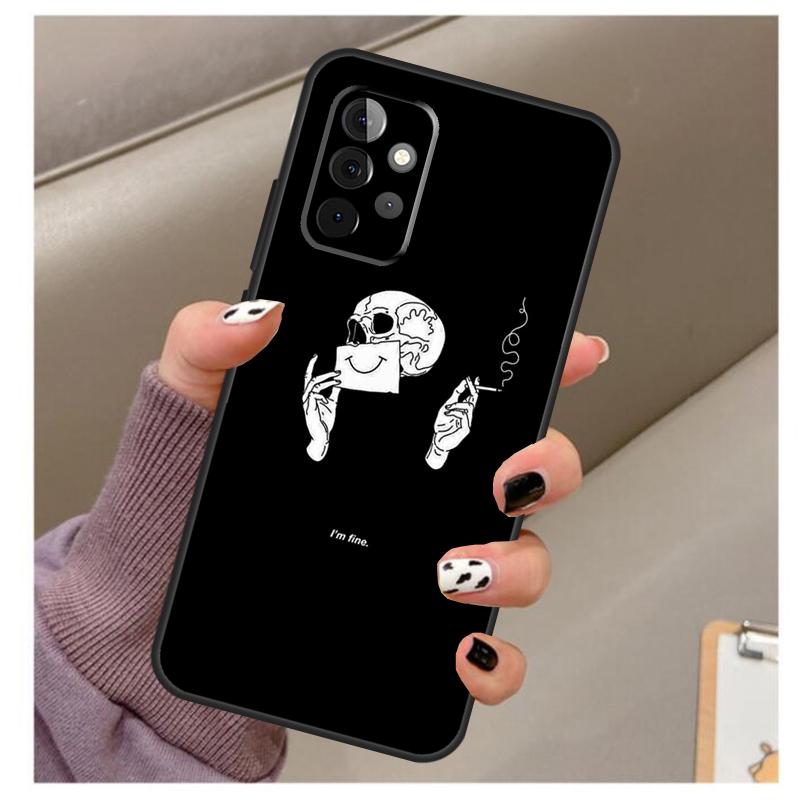 Gothic Witch Satan Case For Samsung Galaxy A33 A13 A53 A34 A54 A14 A15 A16 A26 A36 A56 A12 A32 A52 A06 A35 A55