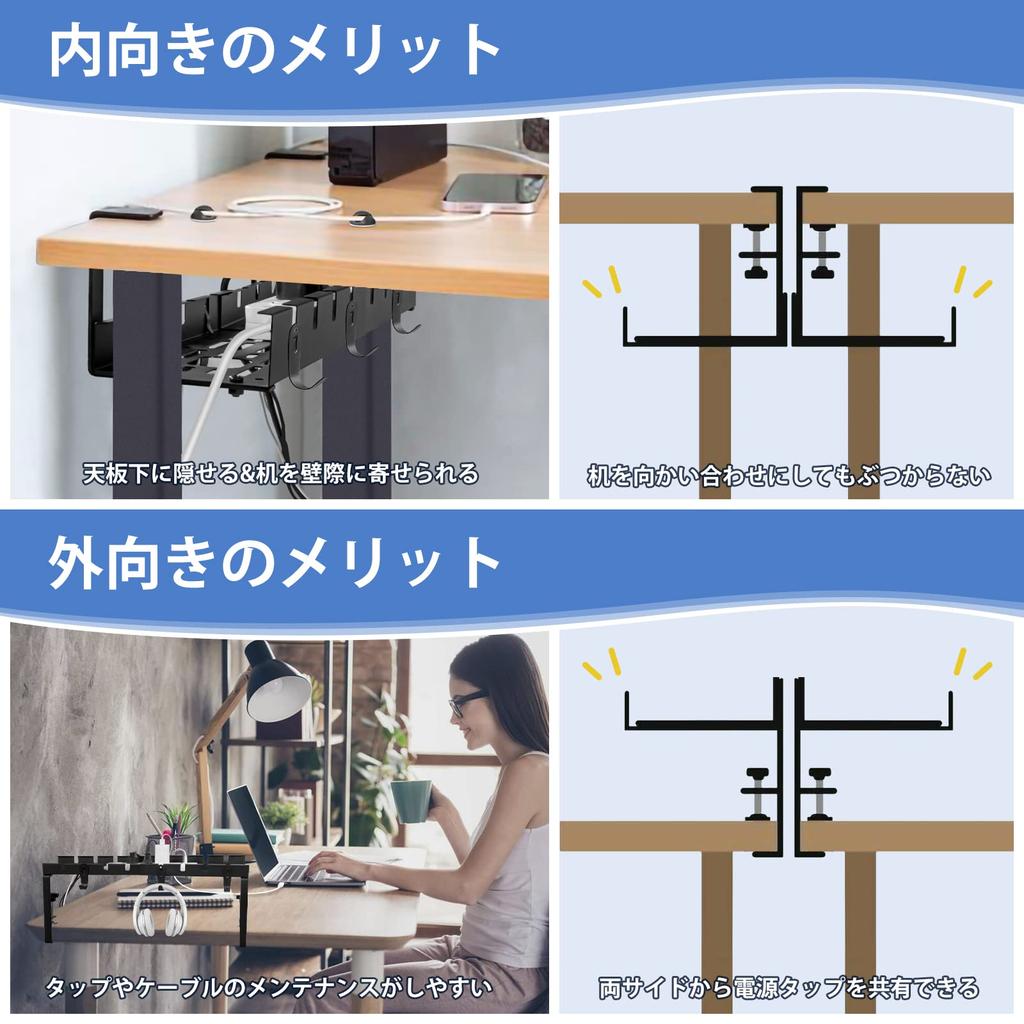IMILLET Extendable Cable Tray, Wire & Router Storage, 28.5-55cm Wide, 20kg Weight Capacity, Desk Storage, No Drilling Required, Upgraded Carbon