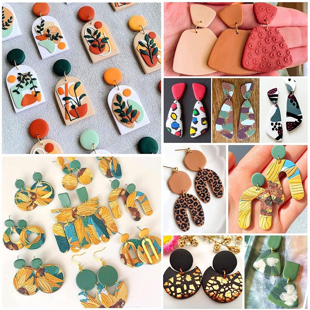 18x Frame Clay Cutters Clay Jewelry Cutters Practical Clay Earring Cutters DIY Earrings Accessories for Jewelry Making