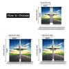 Plane Curtain Airplane Landing Takeoff Airport Runway Rosy Clouds Sky Scene Living Room Bedroom Curtains Set Of 2 Made Polyester Great Decor