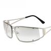 Metal hollow frameless sunglasses Y2K fashionable personalized sunglasses European and American trend small frame glasses