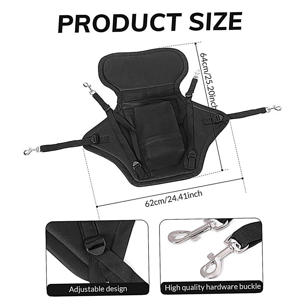 

Kayak Replacement Seat Adjustable Padded Boat Seat Comfortable Seating Replacement with Storage Bag Stand for Adults Outdoor чорний
